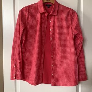 ‎Lands' End Pink Button Down shirt women's size 14 Tall